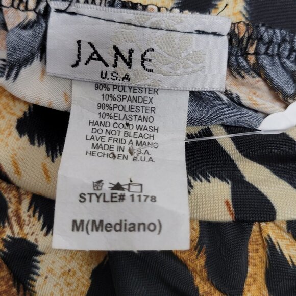 Brown and Black Sexy Long Sleeved Animal Print Dress Size M - Picture 7 of 8